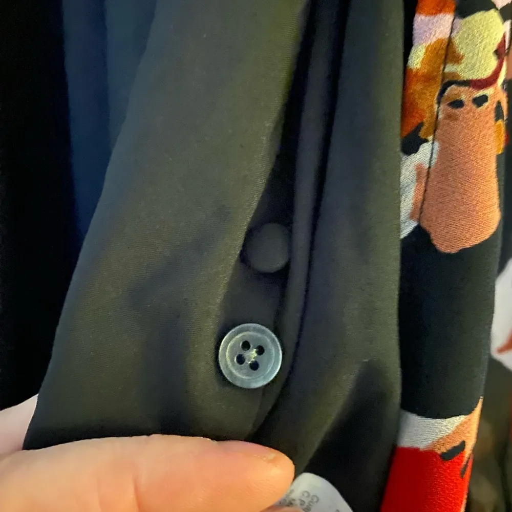 Madewell Effie Black Floral Wrap Top - Image 6