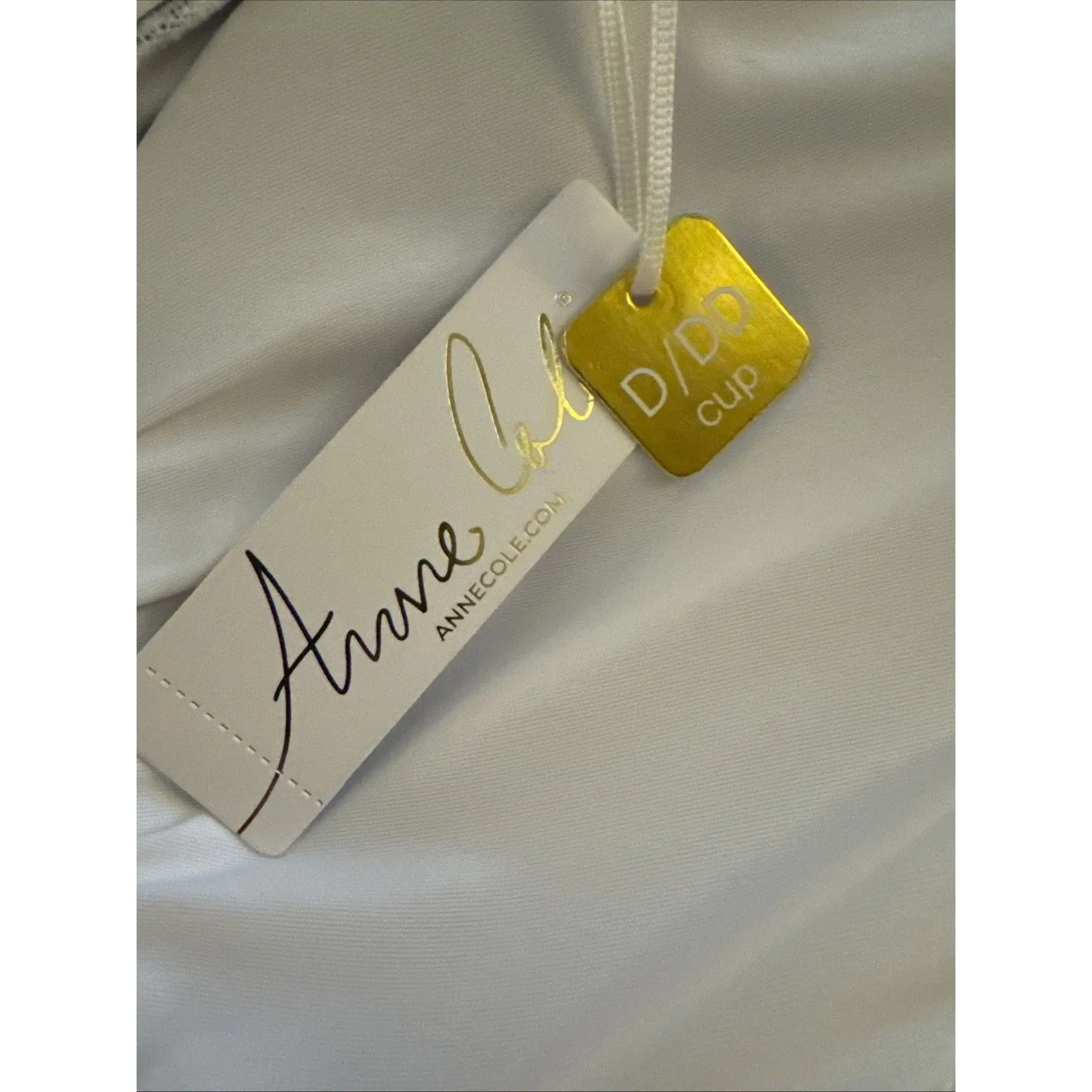 Anne Cole Women's Surplice V-Neck Shirred Tankini Top - Navy White 38 DD - Image 11