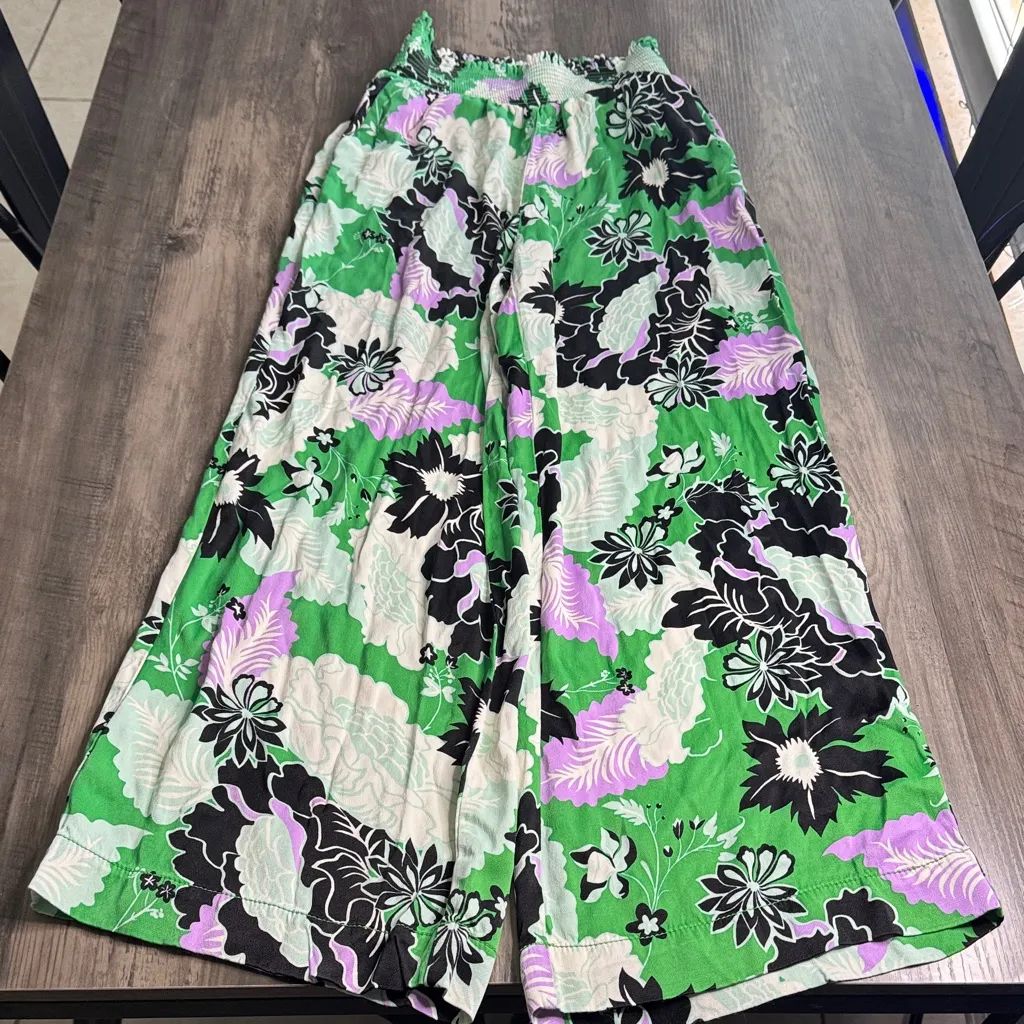 Maeve Vibrant Floral Wide Leg Pants - Image 3