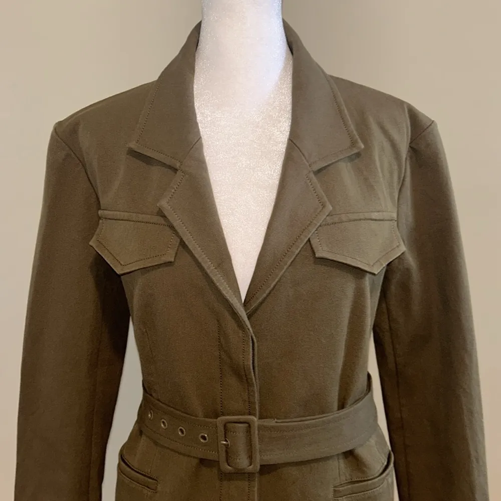 MM Lafleur The Emalis Jacket Eco Better Than Denim In Oregano Green Size 4 - Image 10