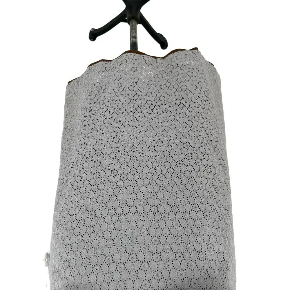 Orla Kiely Gray‎ Eyelet Lace Two Piece Skirt Suit Set Size 4 Gray - Image 3