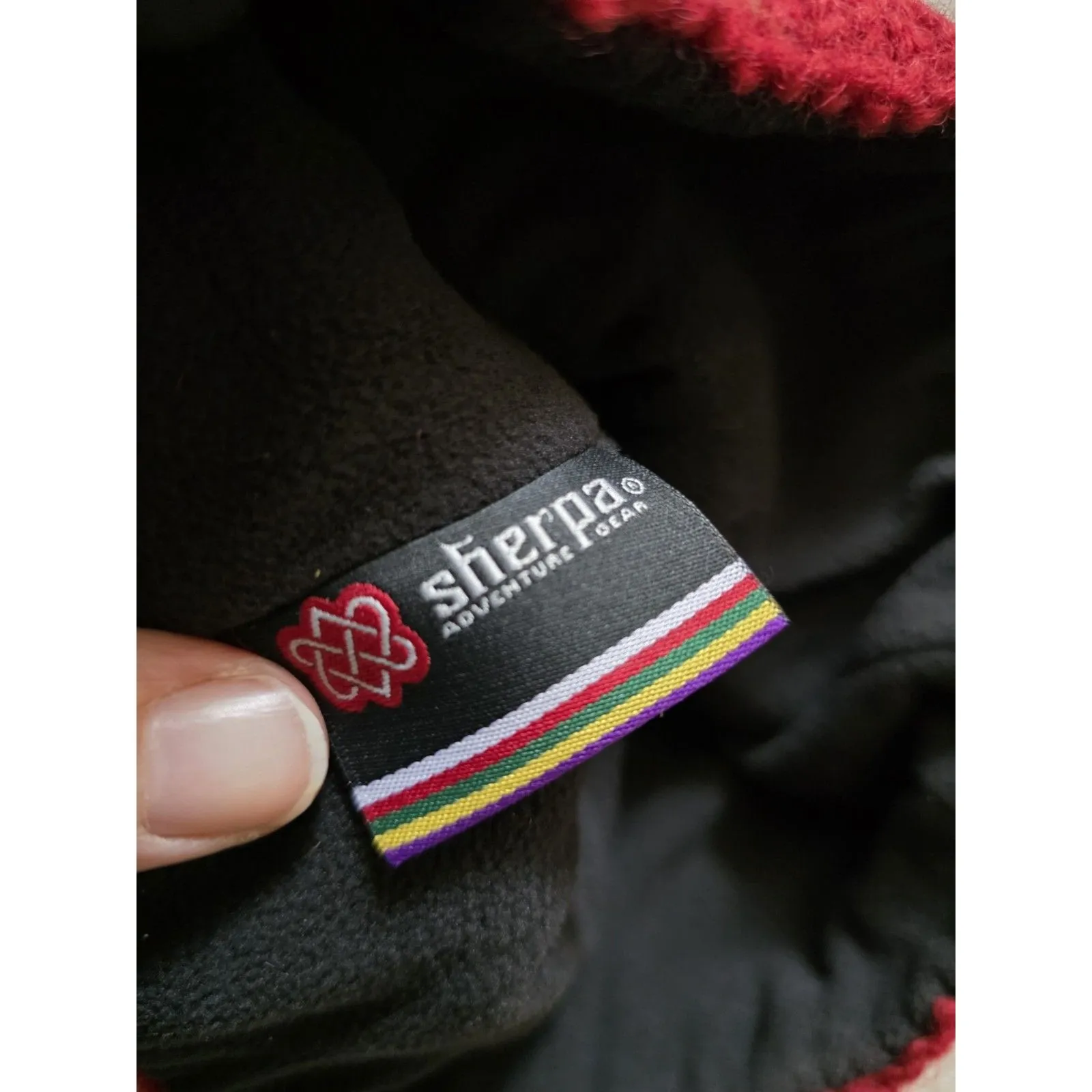 Sherpa Adventure Gear Winter Hat Wool Lined Made In Nepal Pom Outdoor Adult OS - Image 3