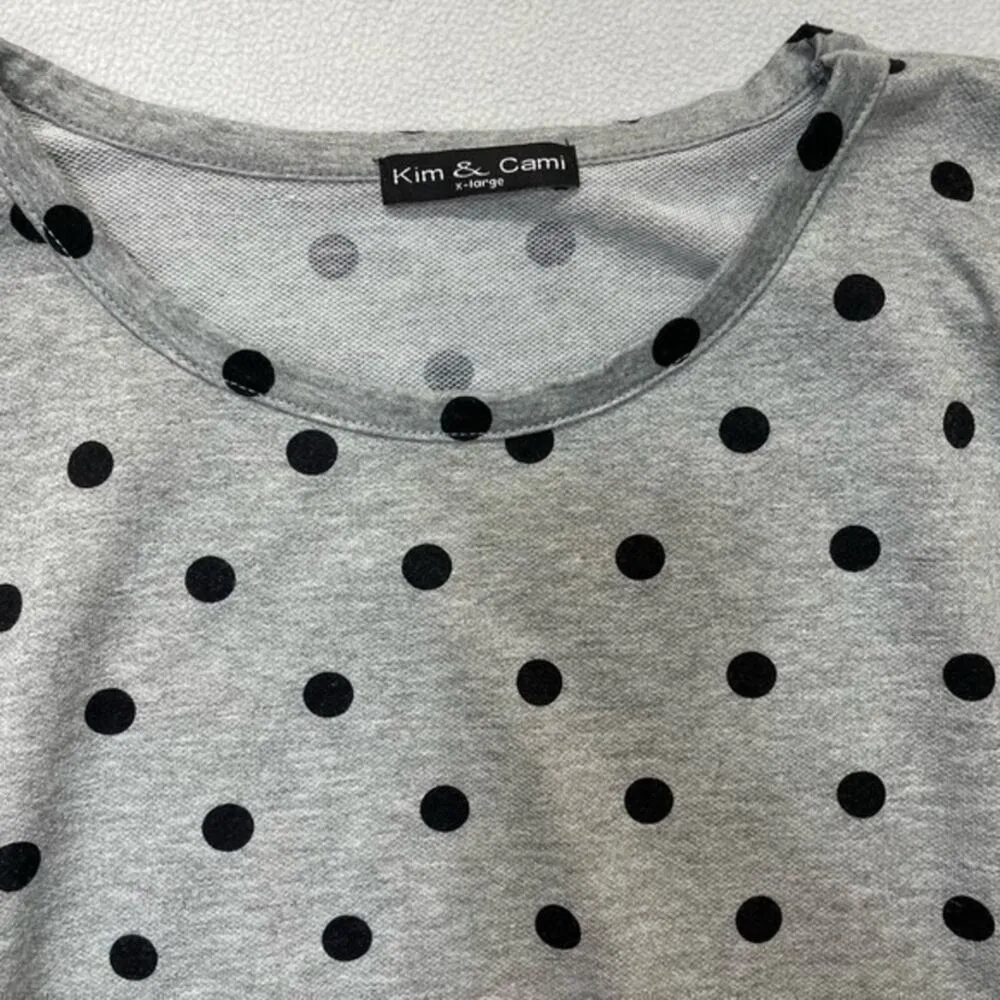 Kim & Cami Polka Dot Short Sleeve T - Image 4