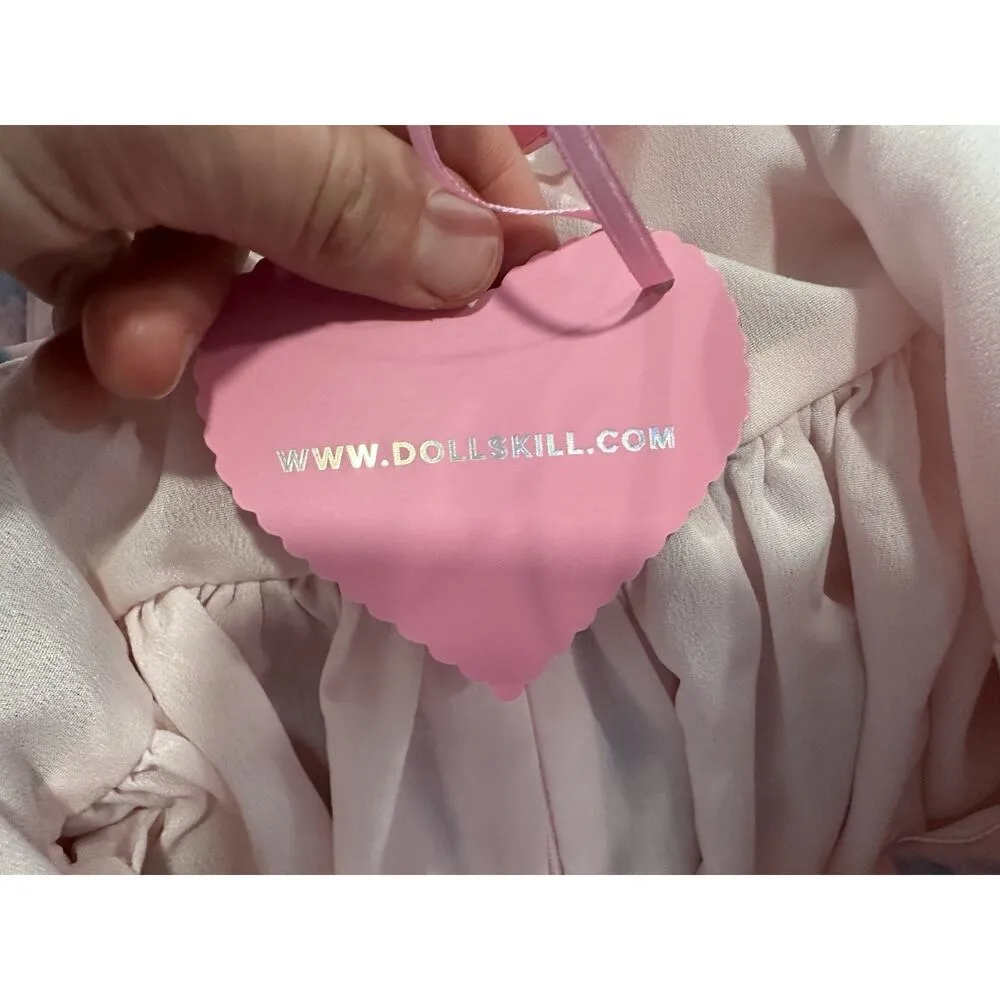 Sugar Thrillz Dolls Kill Fun Filled Fantasy Floral Puff SleeveDress Medium M NEW - Image 7