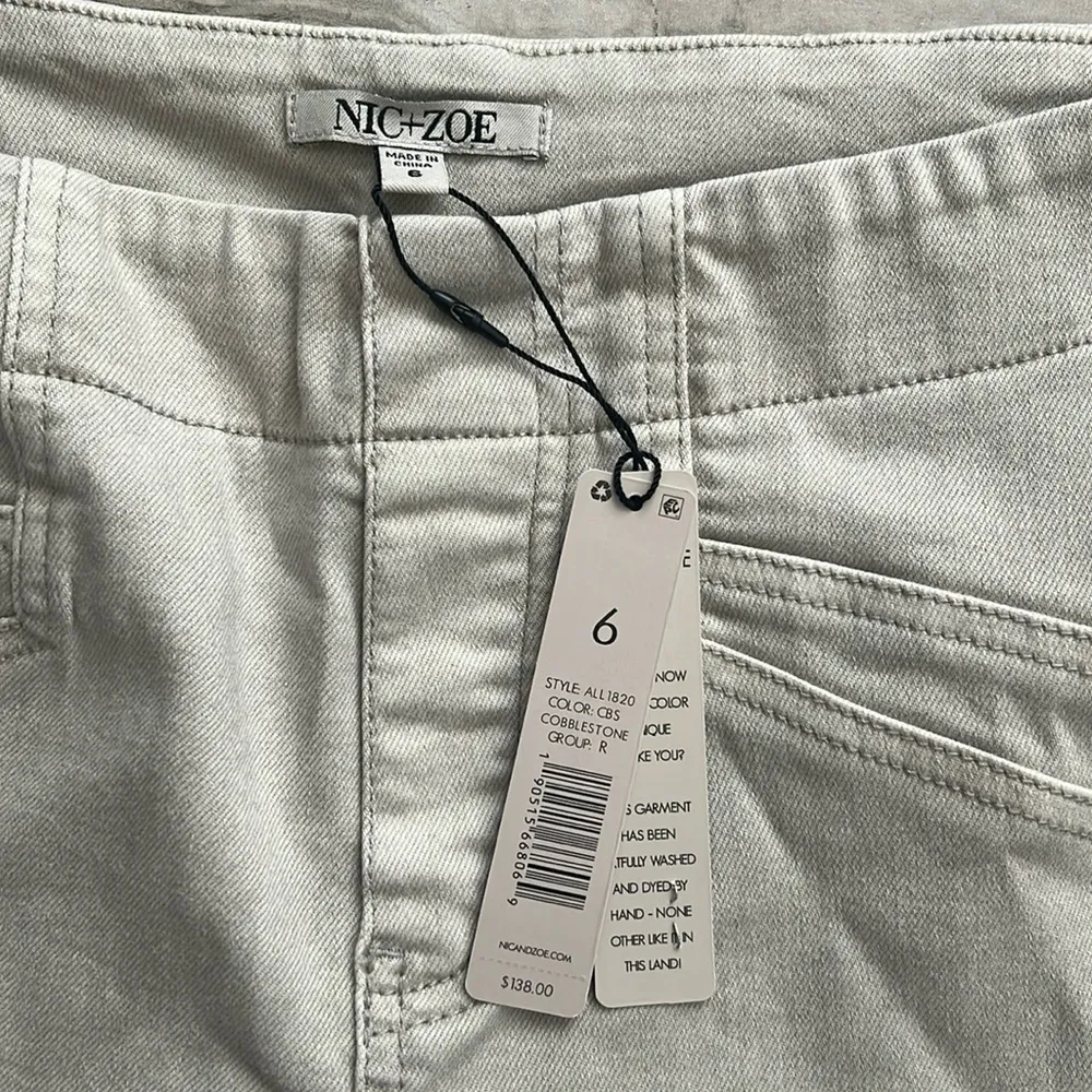 NIC+ZOE All Day Stretch Denim Jeans in Cobblestone Size 6 New w/Tag - Image 8