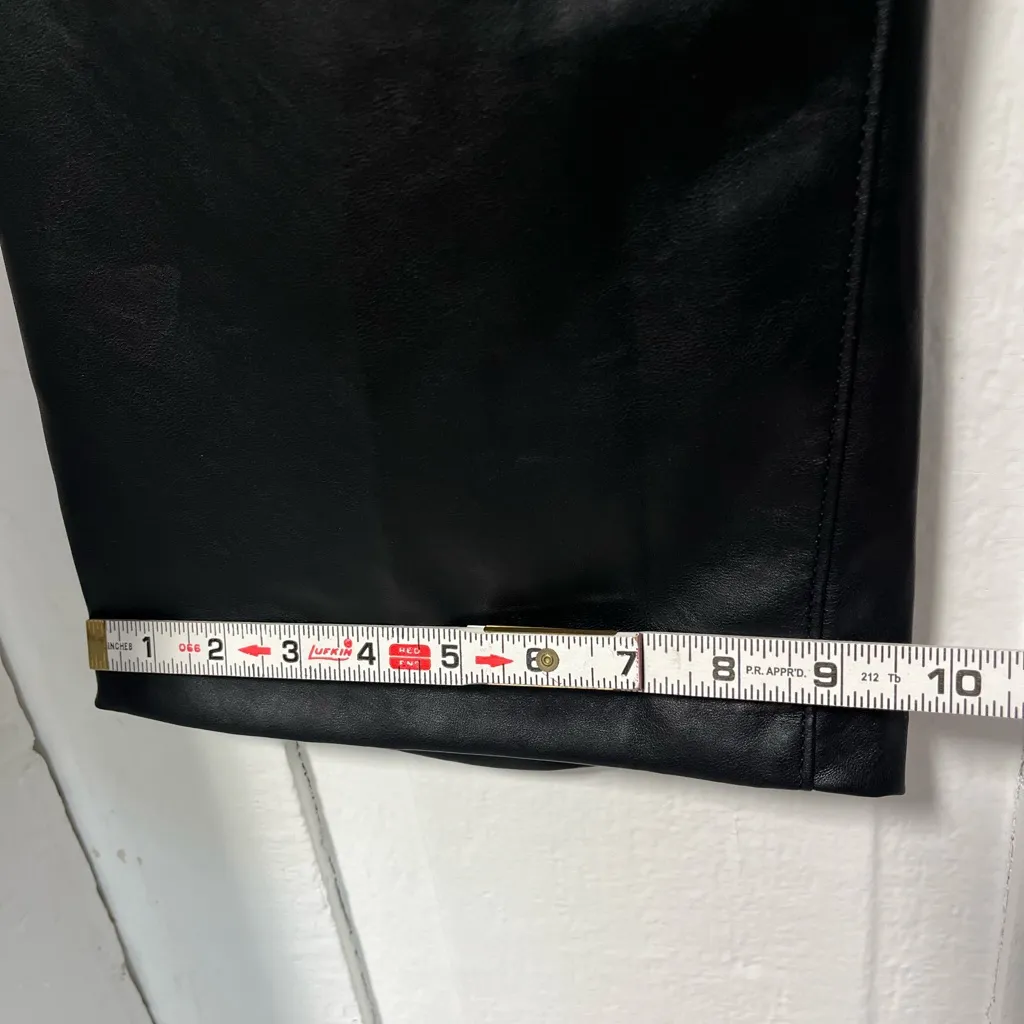 NWT Old Navy High Waisted Faux Leather Wide Leg Pants size 14 - Image 10