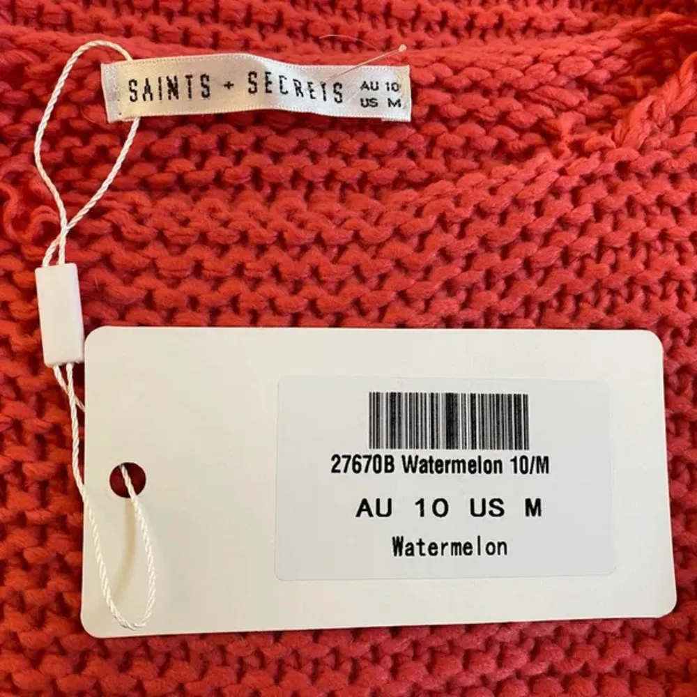 Womens Saints + Secrets Watermelon Knitted Short Sleeve Pullover Sweater Size M - Image 5