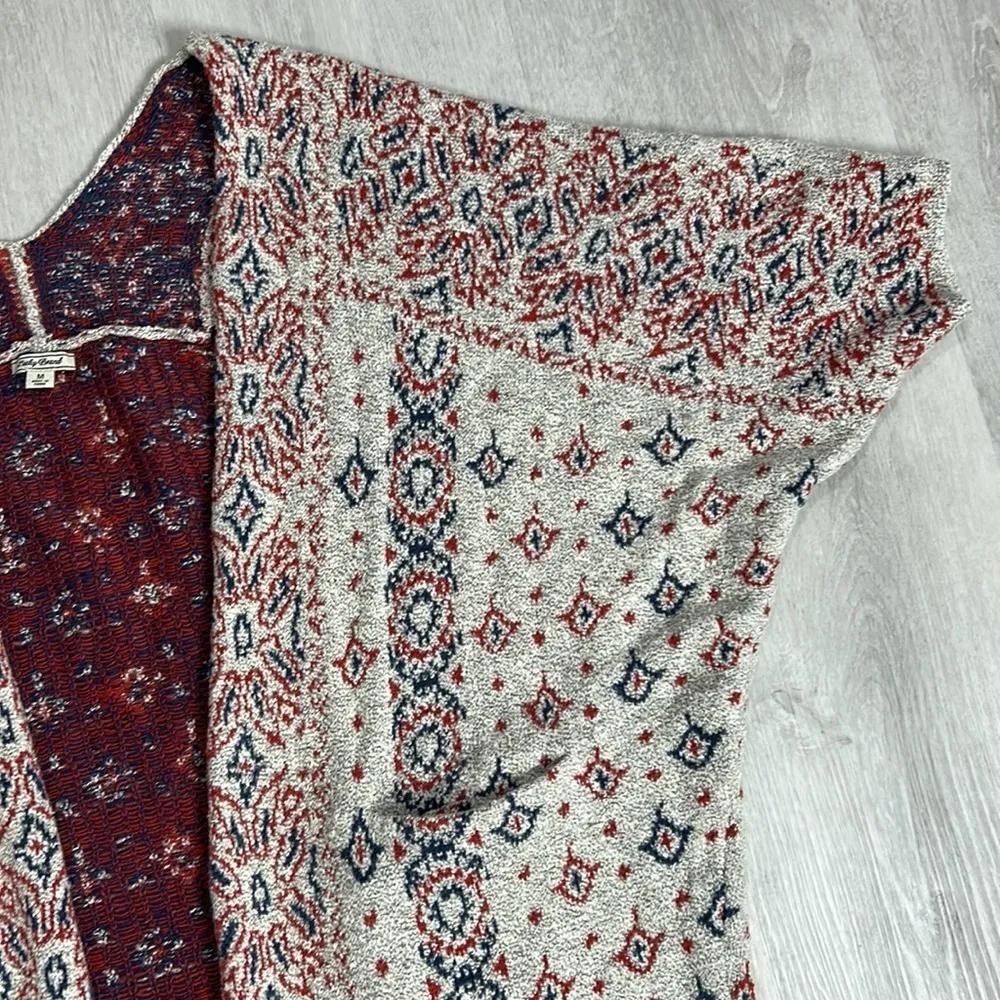 Lucky brand • boho diamond open front cardigan sweater - Image 7