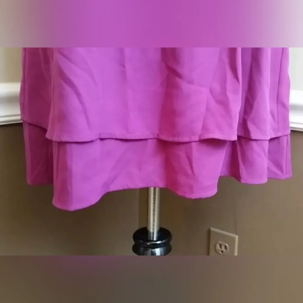 Orchid Pink Purple Magenta Tiered Shift Tunic Modcloth Dress by Everly Medium - Image 3