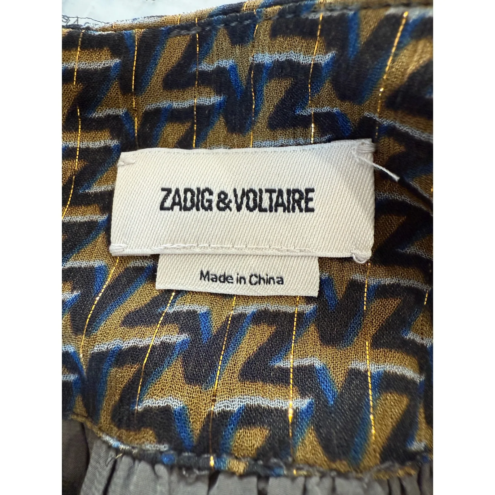 Zadig Voltaire Jade Mousseline ZV Lurex Maxi Skirt Size 36 - Image 4