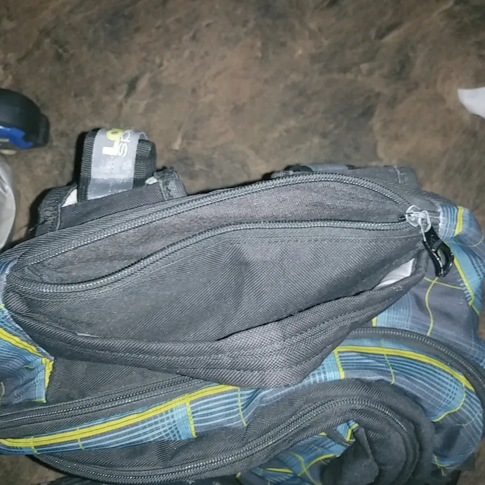 Adidas Black Green Plaid Large Backpack - Image 11