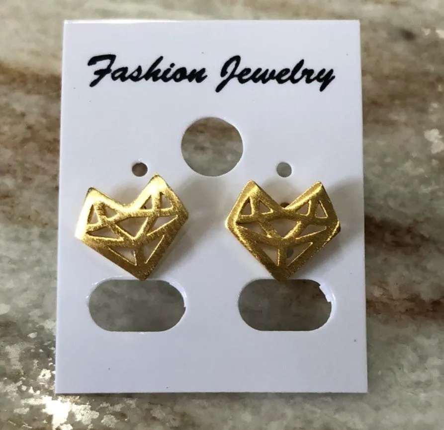 Geometric Shaped Stud Earrings - Image 6