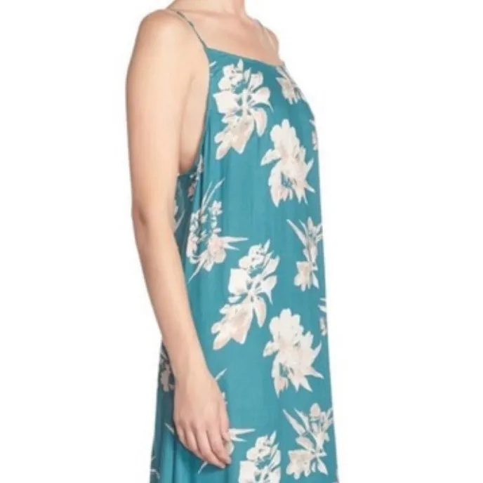 Free People Intimately Maxi Floral Strappy Dress in Emerald size XS - Image 3