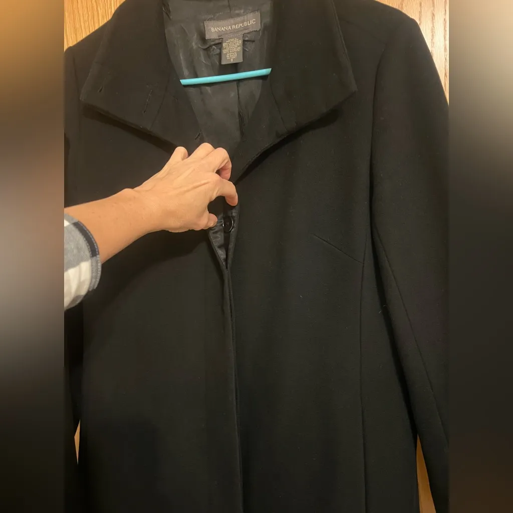 Banana republic wool and cashmere coat size small - Image 4