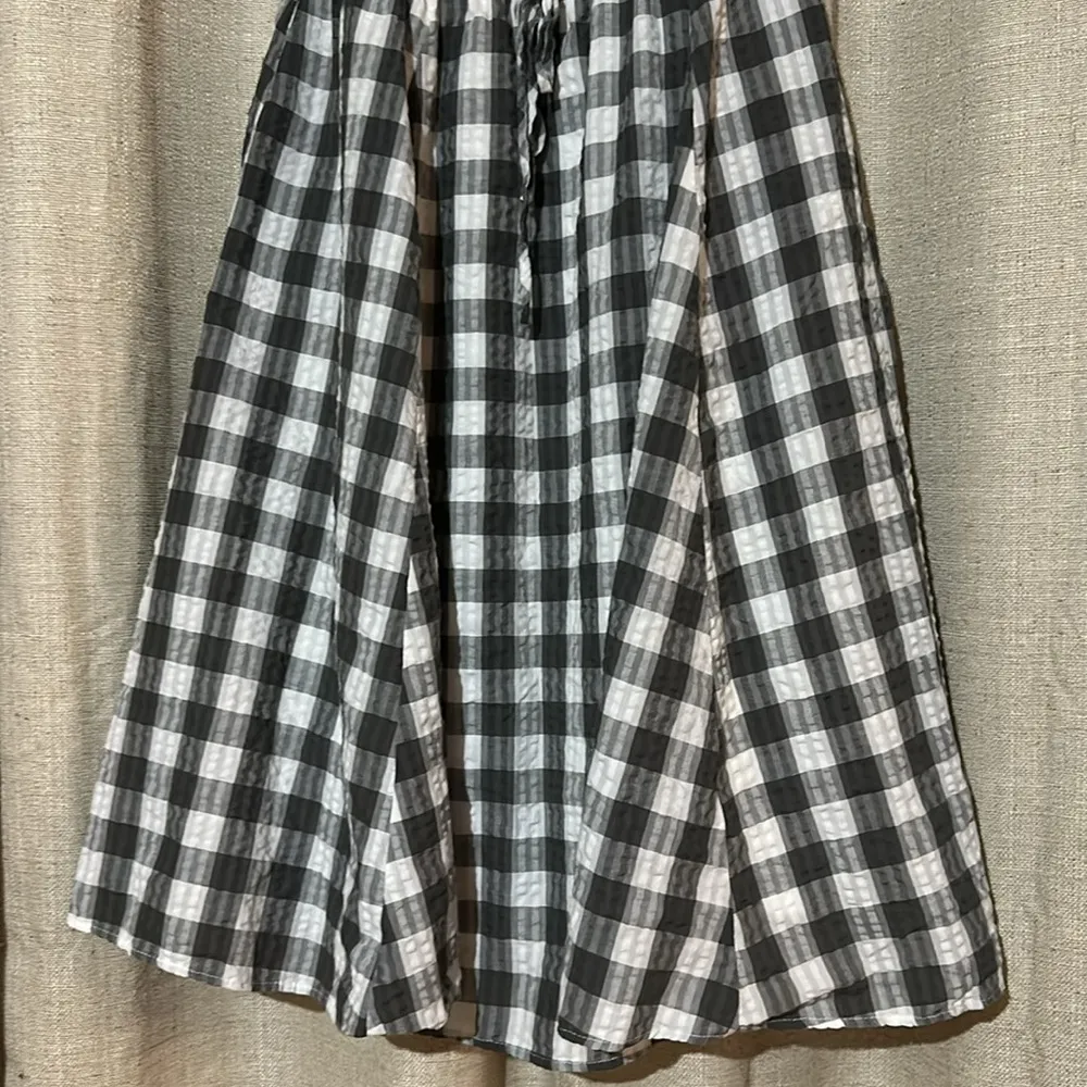 Torrid Gingham Midi Dress size 1X with pockets! Spring grey gingham NWOT - Image 3