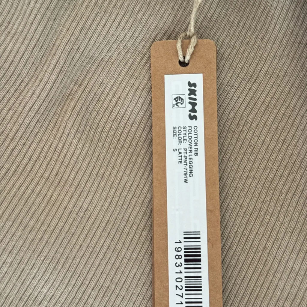 NWT Skims Cotton Rib Foldover Pants SMALL - Image 6