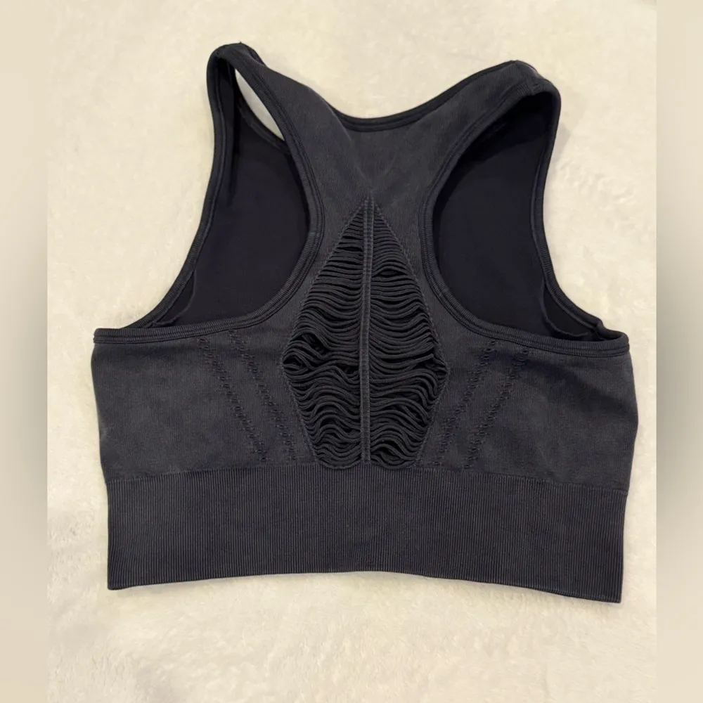 Mono B Black Crop Fitted Tank Top Size M - Image 2