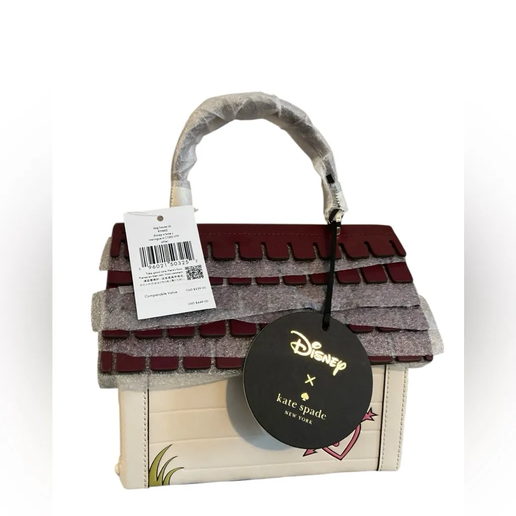 DISNEY X KATE SPADE Lady and the Tramp Dog House Crossbody Bag RARE! NWT - Image 10