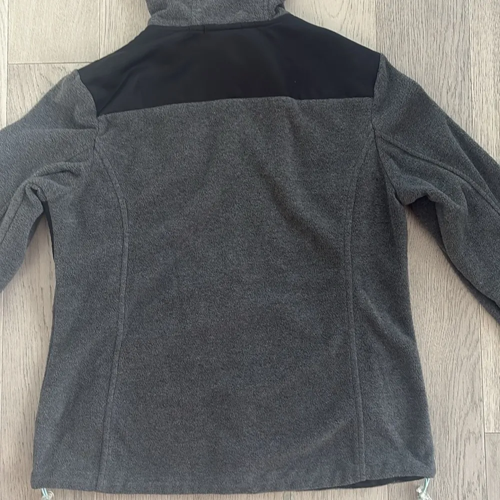 Free Country Full Zip Hooded Sweatshirt Gray Black Medium - Image 5