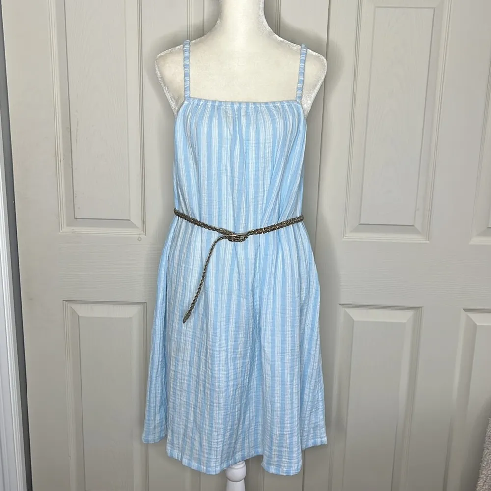 Cotton Vero Moda Crinkle Gauze Mumu Dress M - Image 6