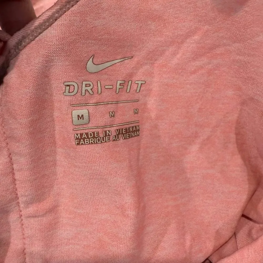 Nike DriFit Athletic TankTop Womens Medium Coral Pink CutOutBack Workout Running - Image 7