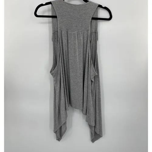 Torrid Cardigan Vest Womens 2 18/20 2X Gray Rayon Open Front Button Detail - Image 6