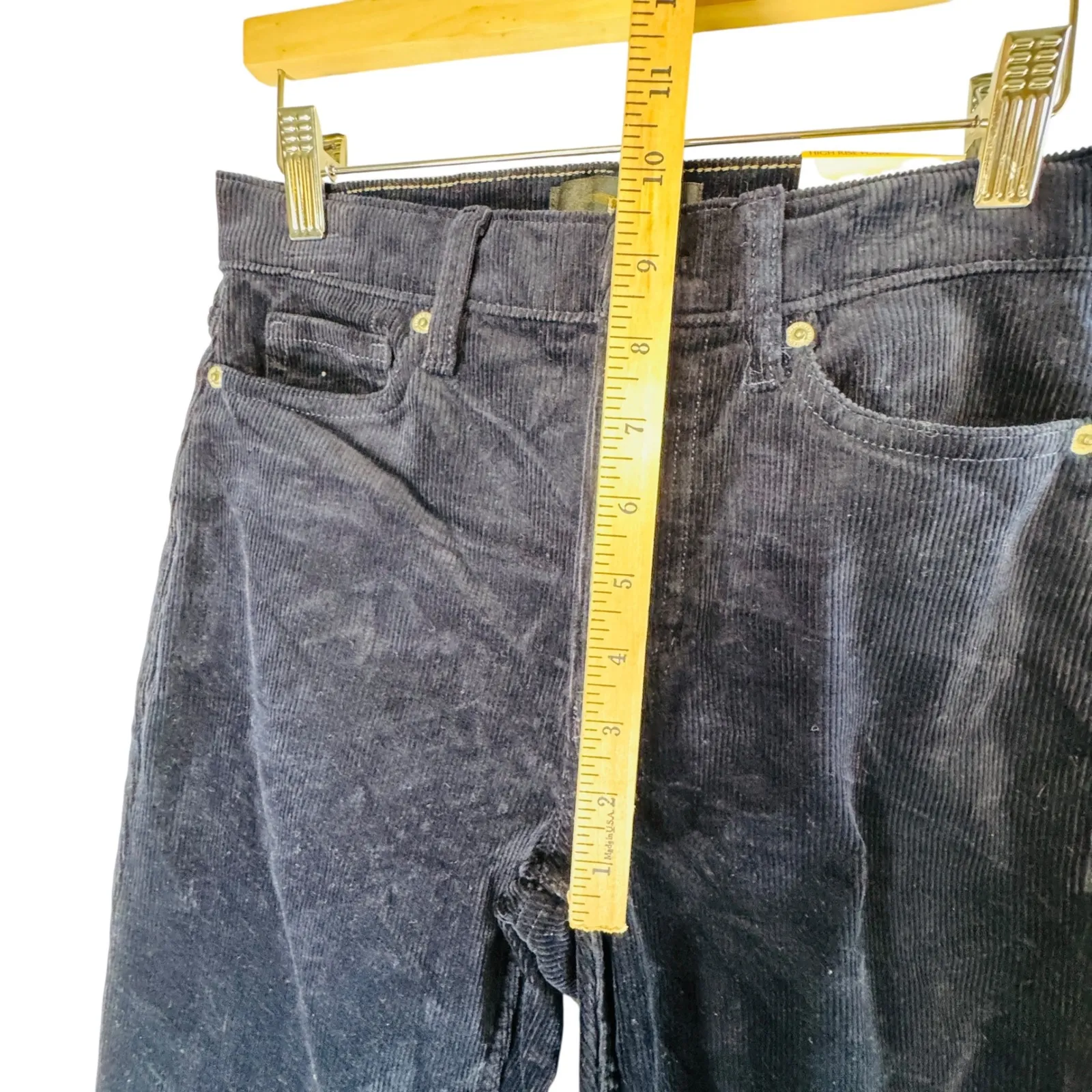 Banana Republic High Rise Flare Corduroy Jeans Navy 25P Petite Retro 70s Fall - Image 6