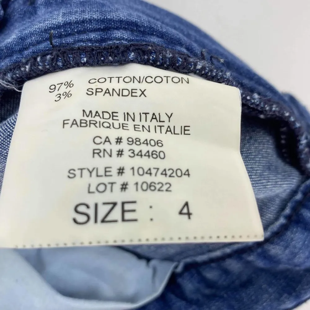 THEORY Blue Medium Wash Cropped Jeans - Image 5