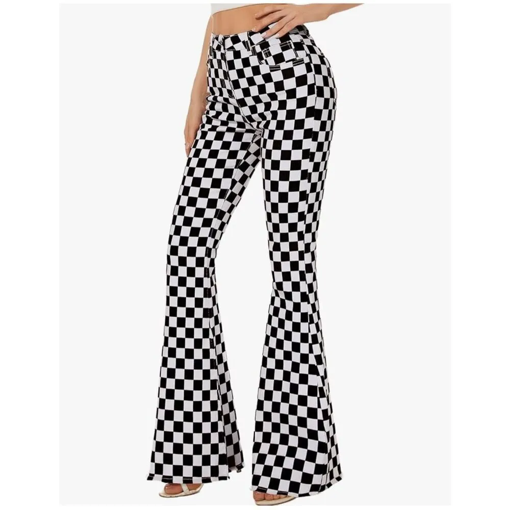 NEW Bell Bottom High Waisted Stretch Jeans Denim Pants 14/30” inseam Black - Image 7