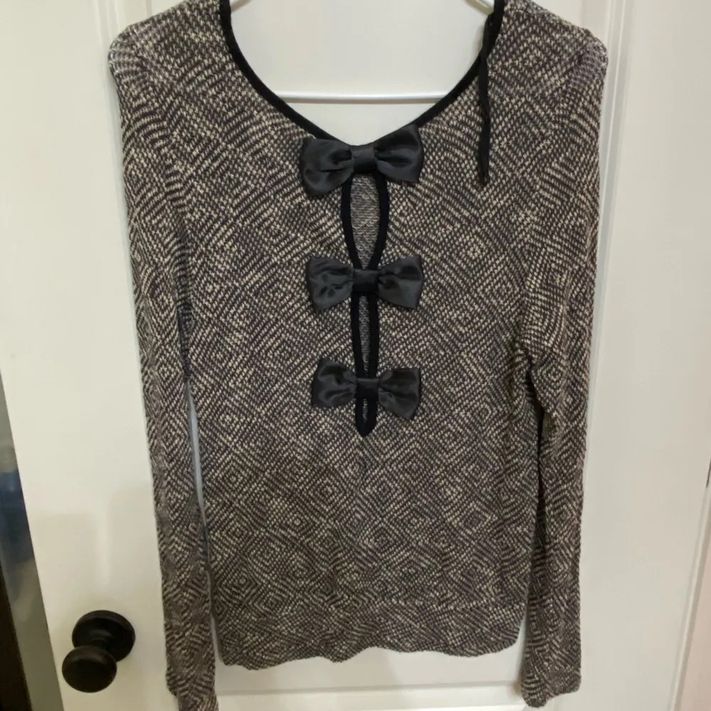 Long Sleeve Sweater Top Black - Image 2