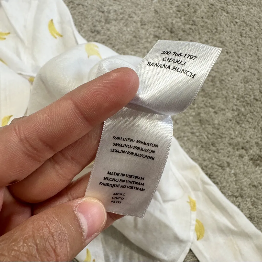 Rails Women’s Linen Blend Charli Banana Bunch Button Down Shirt Longsleeve S - Image 11