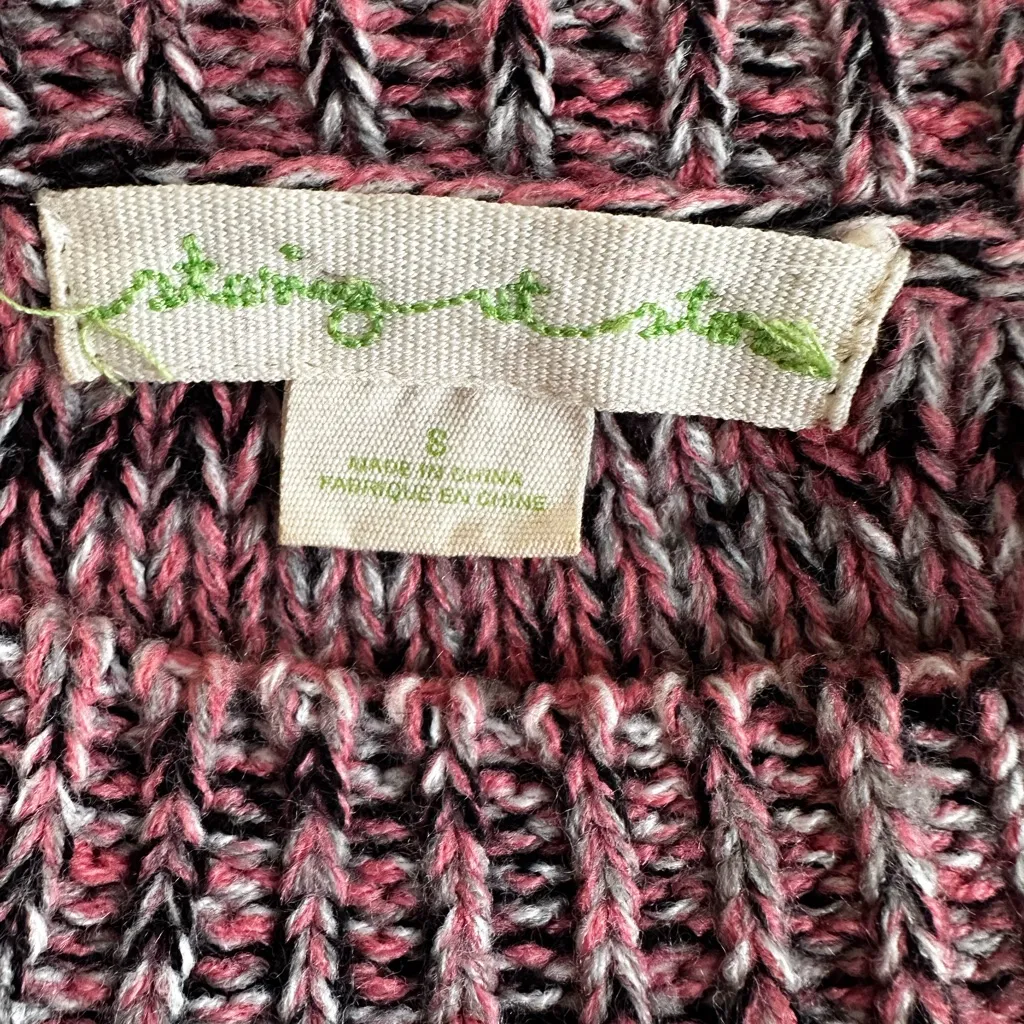 Anthropologie Staring at Stars Marled Crop Sweater Long Sleeve Y2K Cable Knit - Image 5