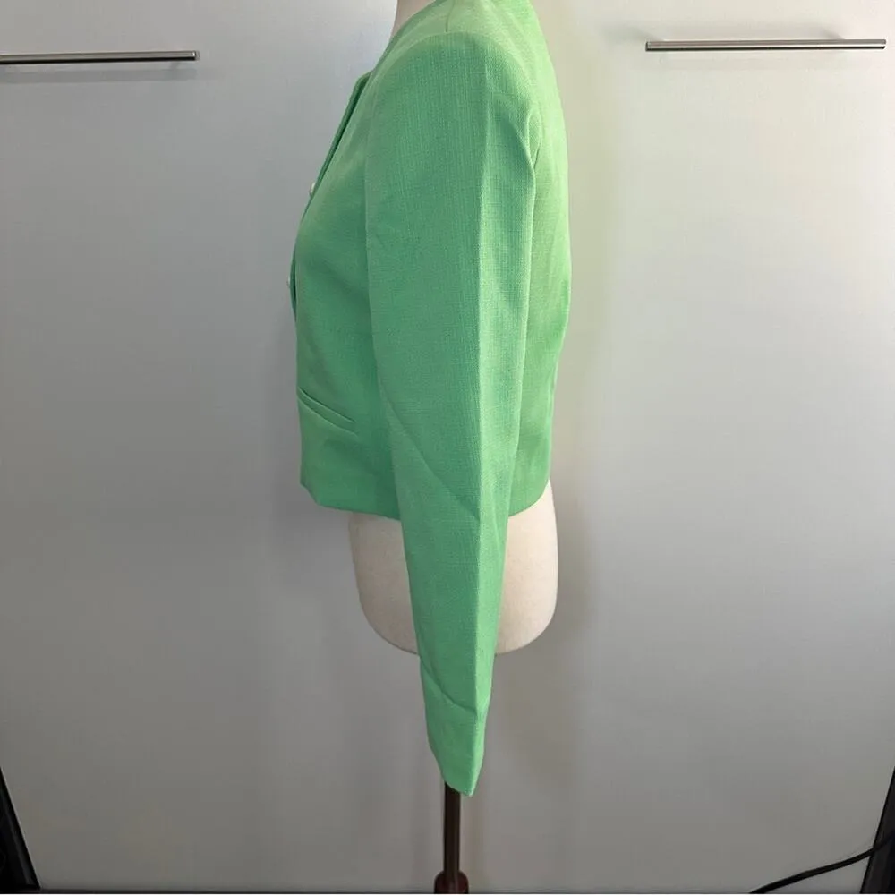 Love Bonito Size 4 Mojito Green Tullie Cropped Suit Jacket Preppy Heritage Chic - Image 6