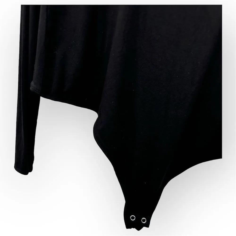 Good American Women's Long Sleeve Scoop Neck Bodysuit Black Size 6 (3XL) - Image 2