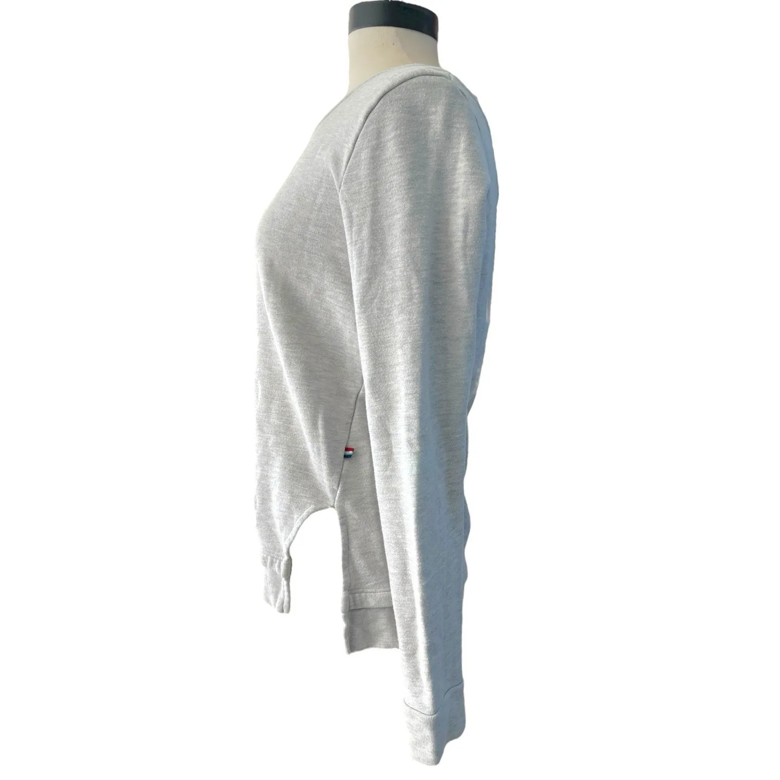 Sol Angles Sundown Hacci Heather Grey Sweatshirt Size XS California Cool Minimal - Image 3