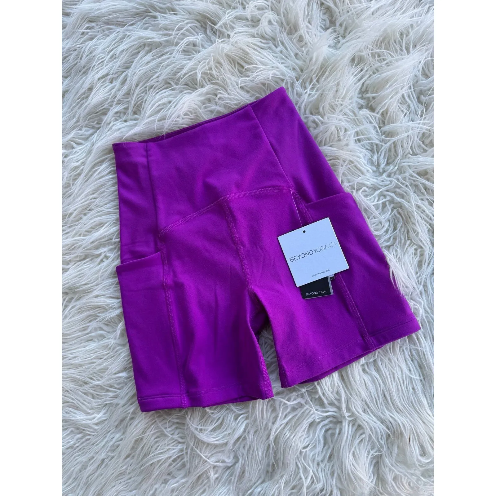 Beyond Yoga Powerbeyond Strive Biker Short Violet Berry Size XS - Image 2