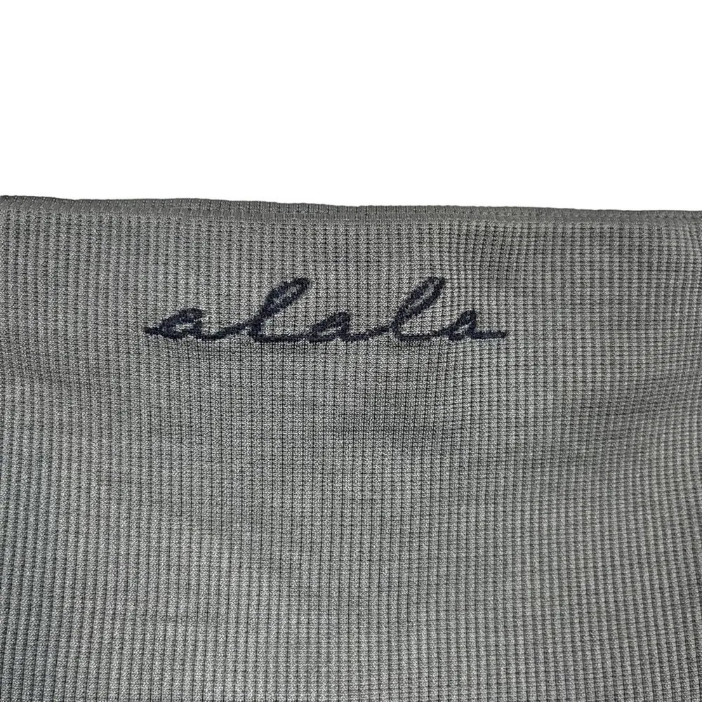 Alala Essential Seamless Tight Leggings Ribbed and Perforated Size S Army Green - Image 15