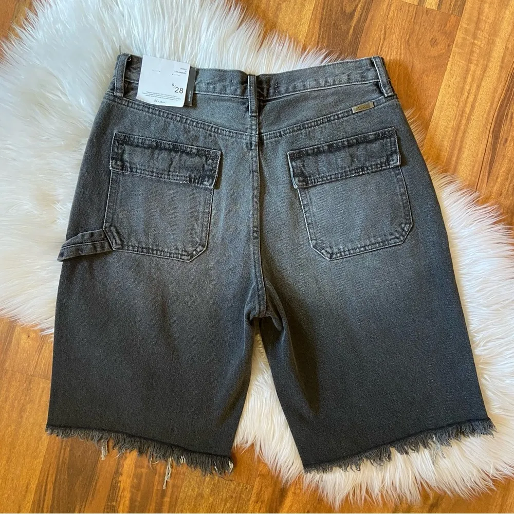 KanCan Gray Denim Utility Bermuda Shorts Jorts - Image 7