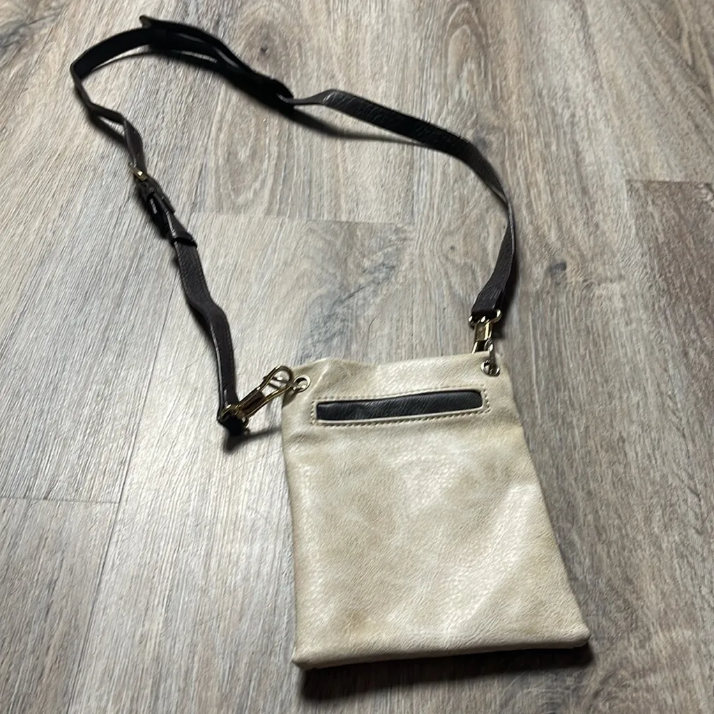 Chic Beige and Brown Crossbody Bag - Image 2