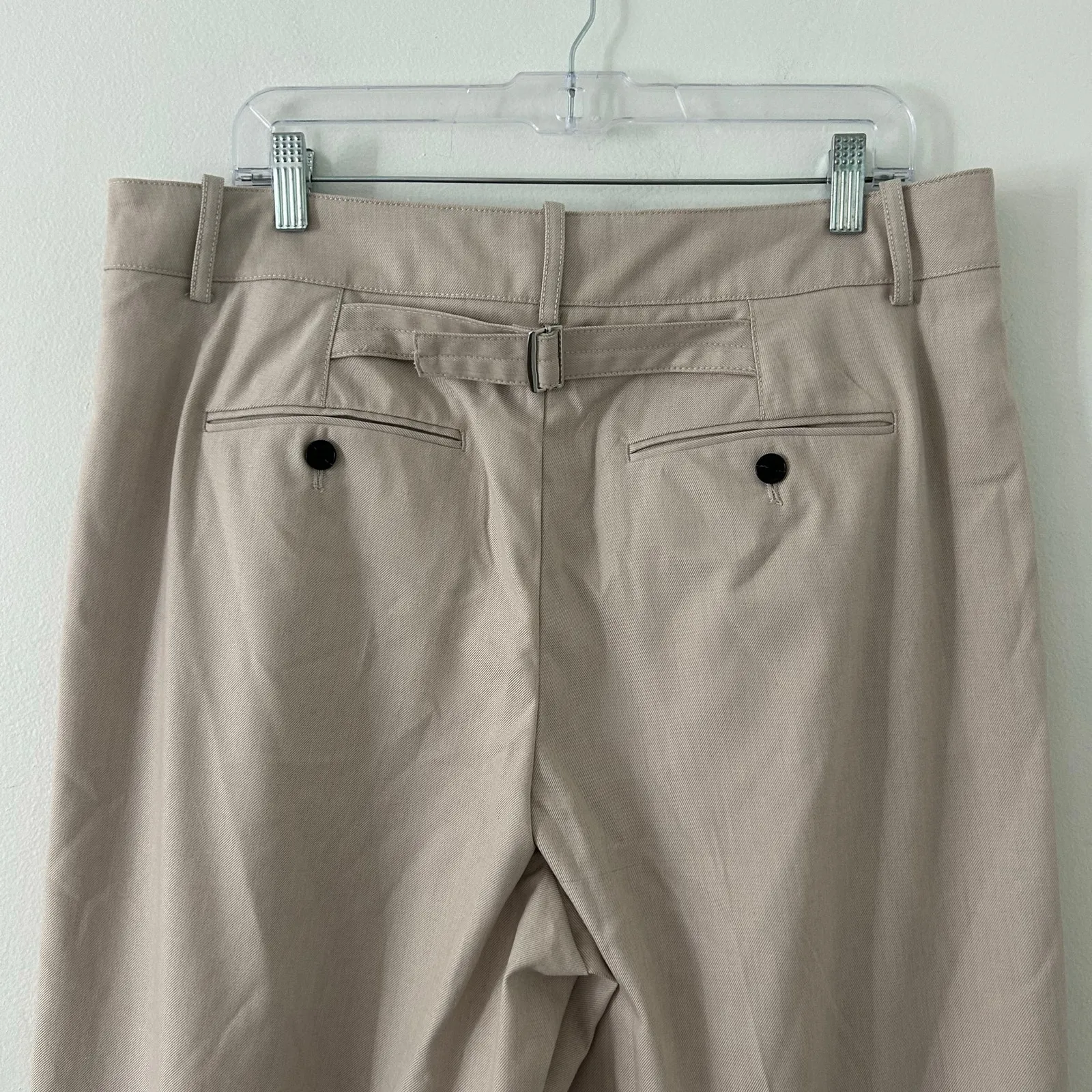 Madewell Women's The Harlow Wide Leg Brushed Twill Trouser Beige 14 Petite New - Image 5