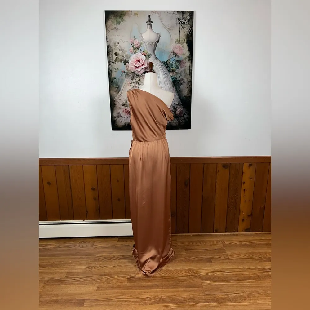 Gorgeous New Show Me Your Mumu Jodie Copper Luxe Satin Dress! - Image 4