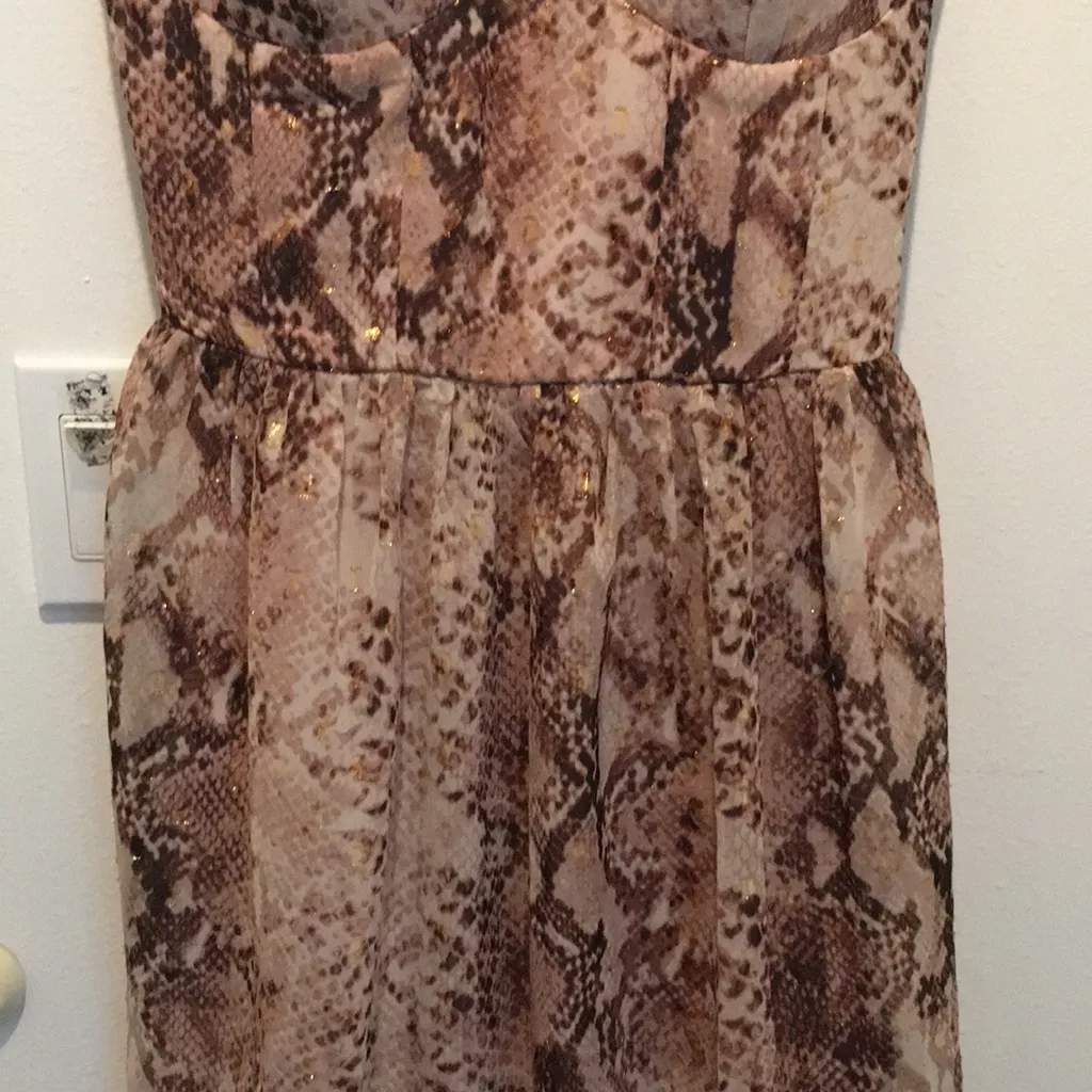 Womens Super Sexy Sparkly Snake Skin Print Stretchy Soft Comfy Rose Gold Small - Image 7