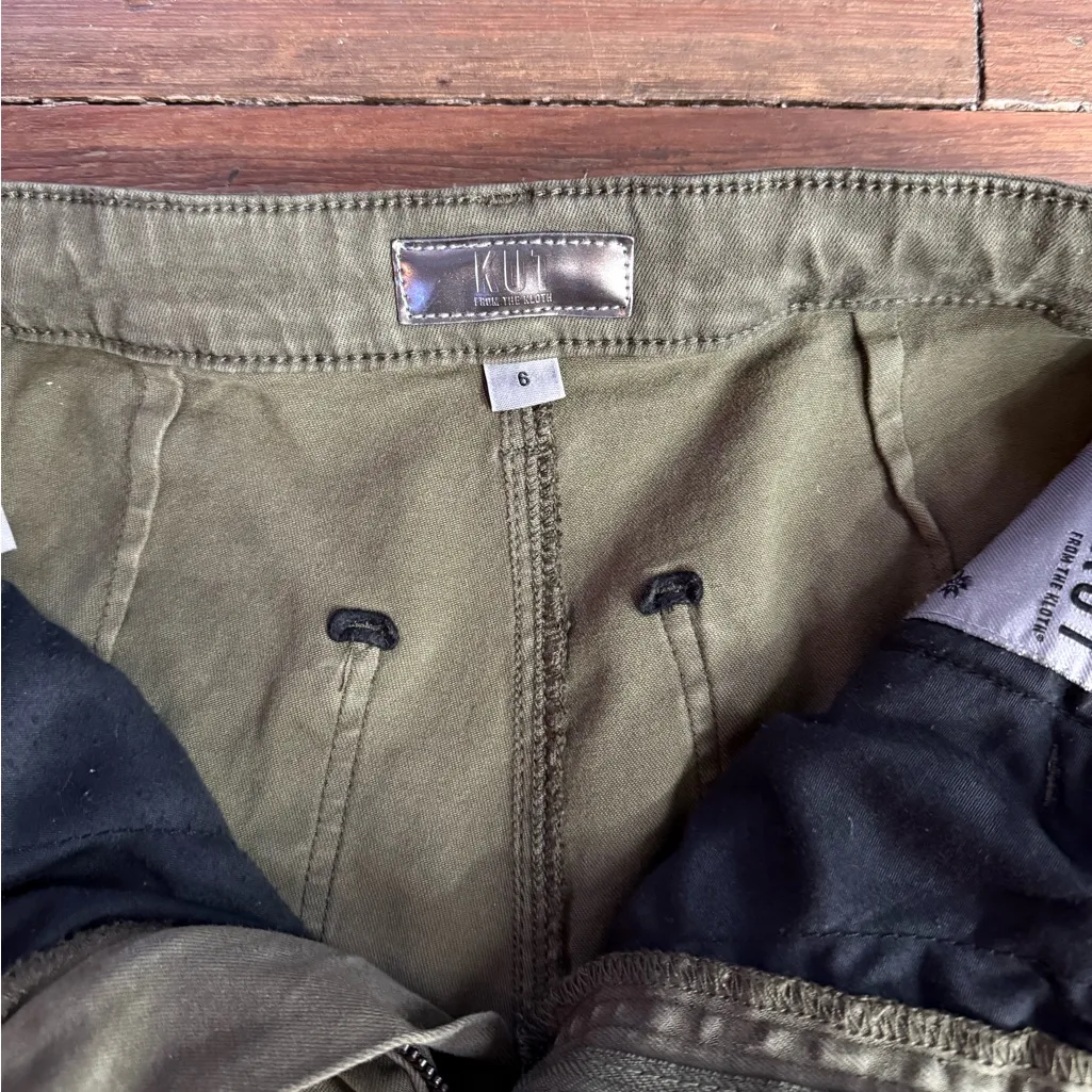 Kut From The Kloth Miller High Rise Wide Leg Cargo Jean in Olive Sz 6 💚🍄 - Image 8
