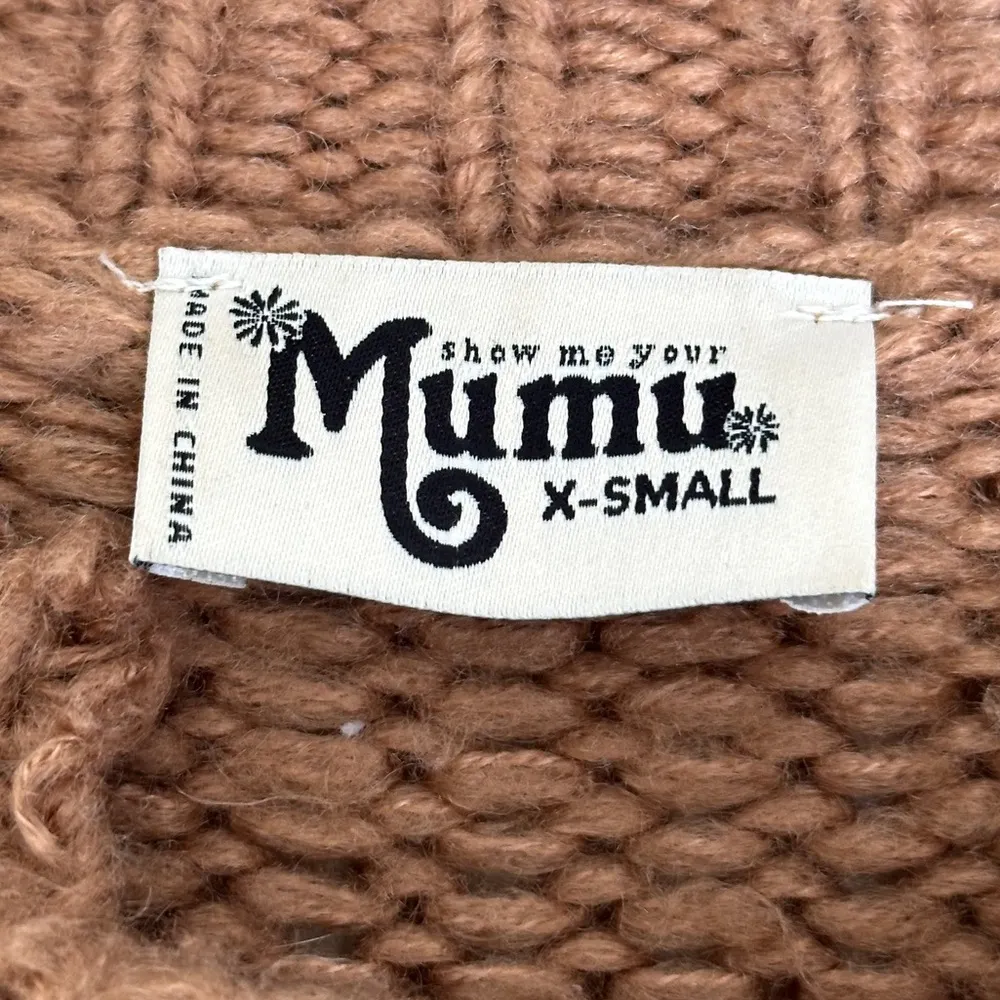 SHOW ME YOUR MUMU Cody Crop Distressed Knit Java - Image 5