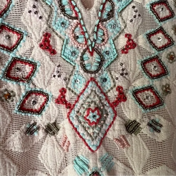 SUNDANCE Global Embrace‎ Chemise Beaded Dress SIZE SMALL - Image 5