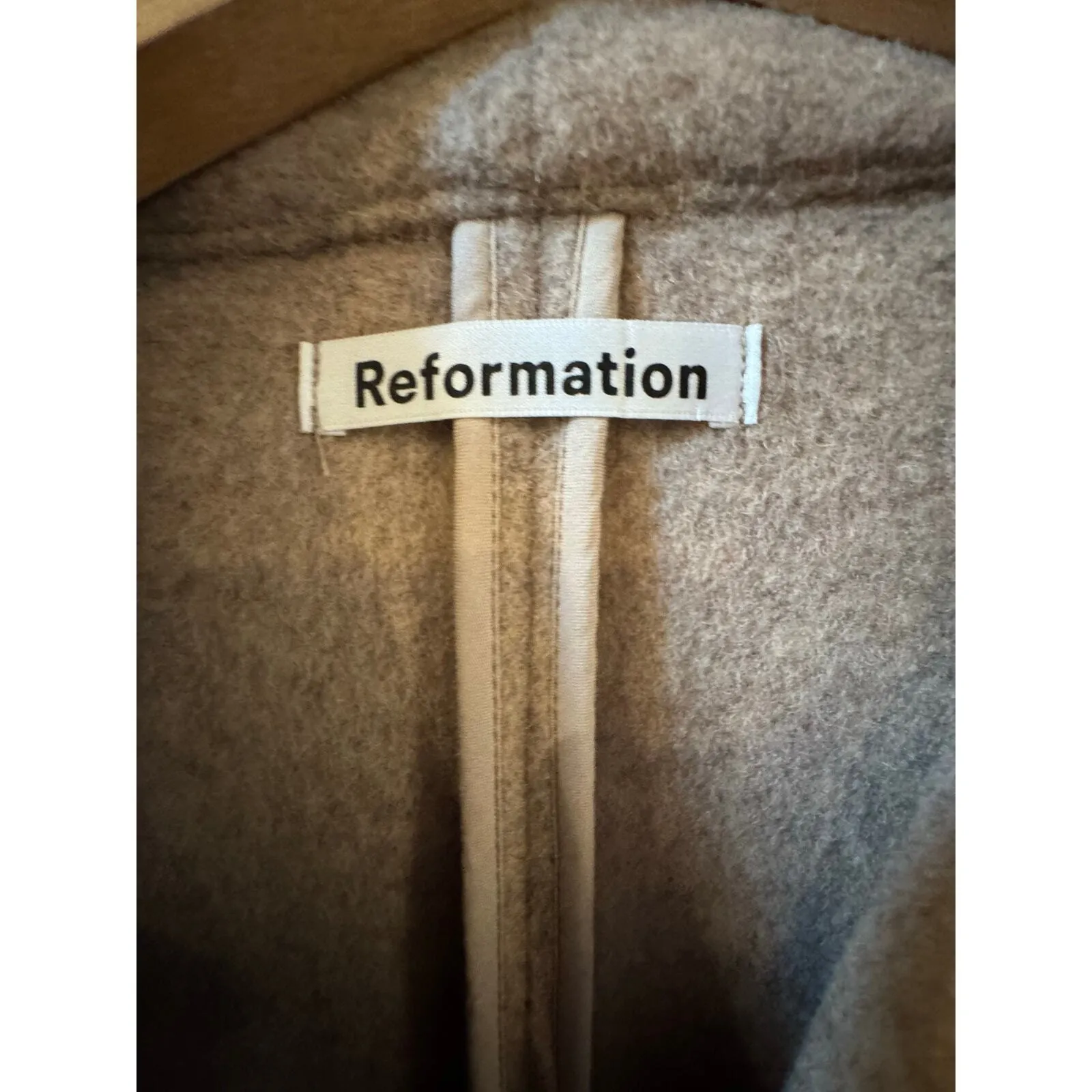 REFORMATION - Greenwich belted wool-blend coat Women’s Jacket - Image 4