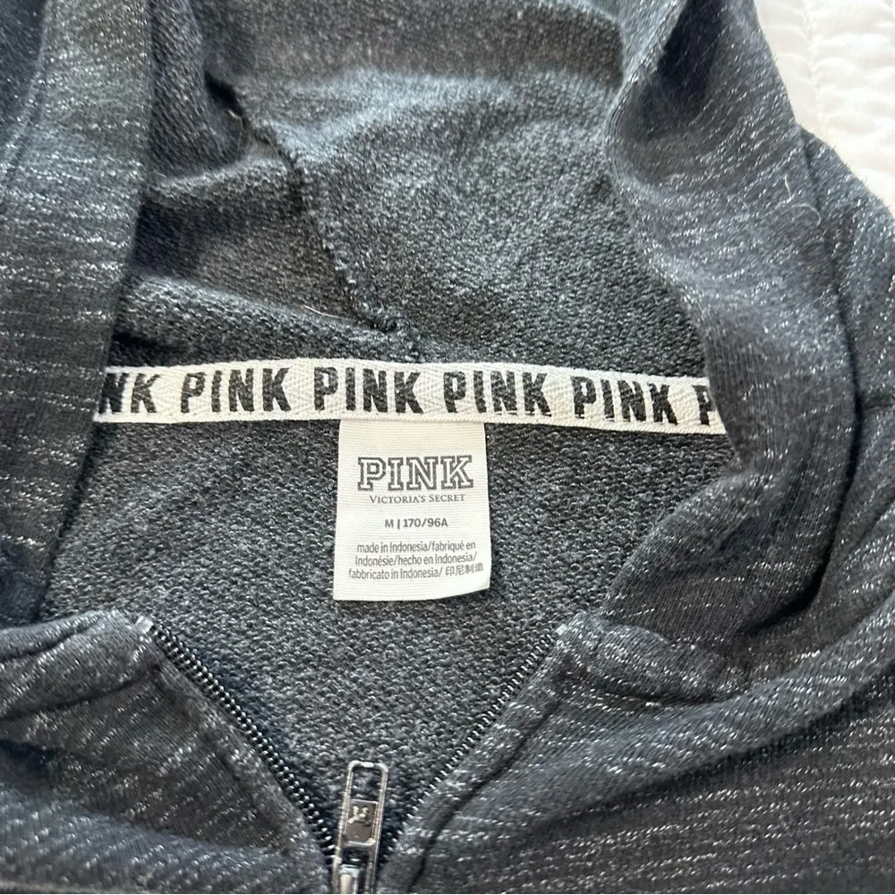 PINK Victoria's Secret Charcoal Hoodie with Logo - Image 13
