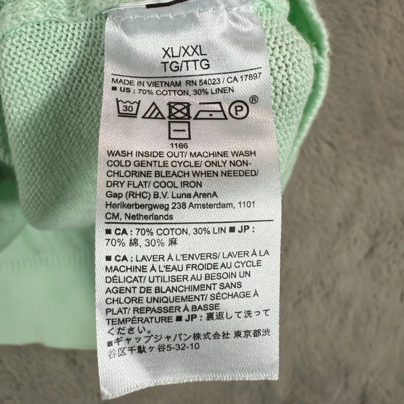 NWOT Banana Republic Women Polo Top XL/XXL Linen Oversized Johnny-Collar Sweater - Image 5