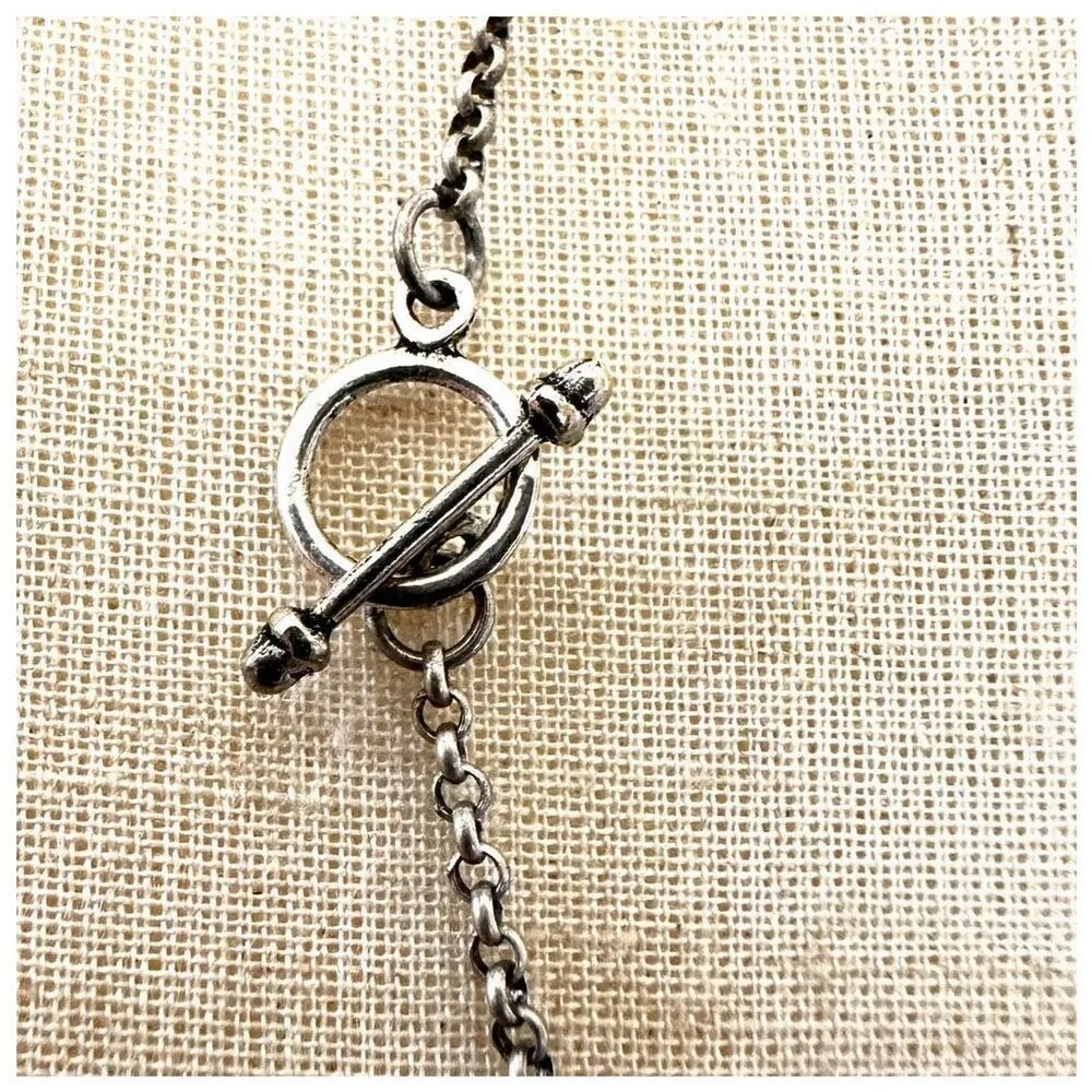 Silver tone joy cross charm necklace - Image 6