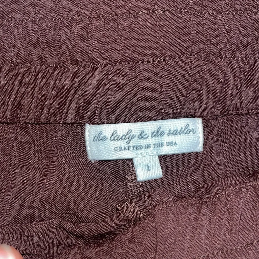 The Lady & The Sailor High Waisted Drawstring‎ Pants Chocolate Air Flow 1 XS - Image 8